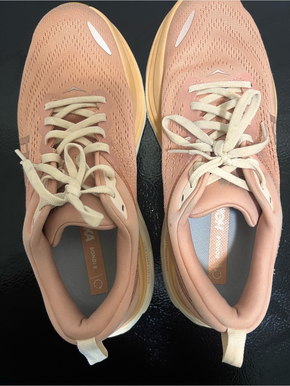 Hoka Women's Bondi 8 sneakers in the Sandstone/Cream colorway Size 9.5 - Picture 6 of 7